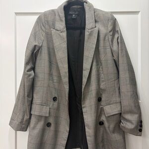 Closet Staple. Rachel Zoe Black and Tan Houndstooth Blazer. Size medium